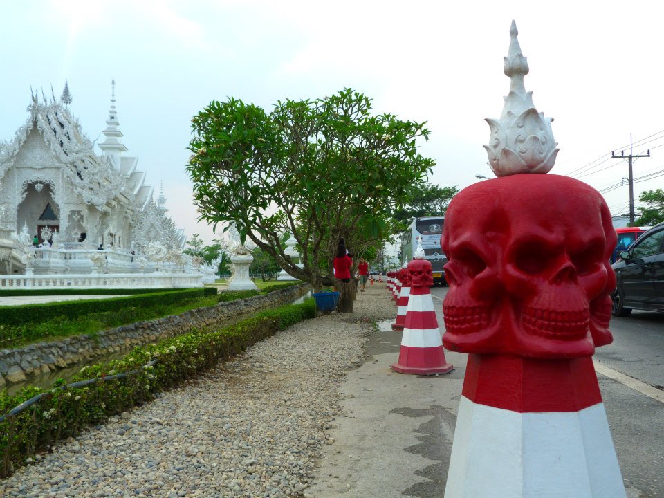 Wat Rong Khun White Temple Thailand Skull