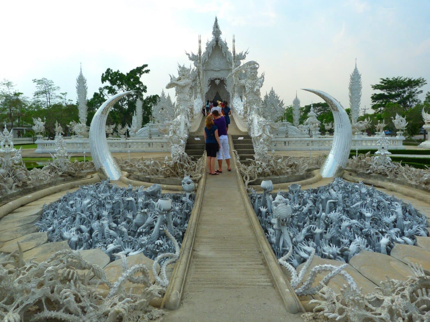 The craziest White Temple in Chiang Rai Thailand