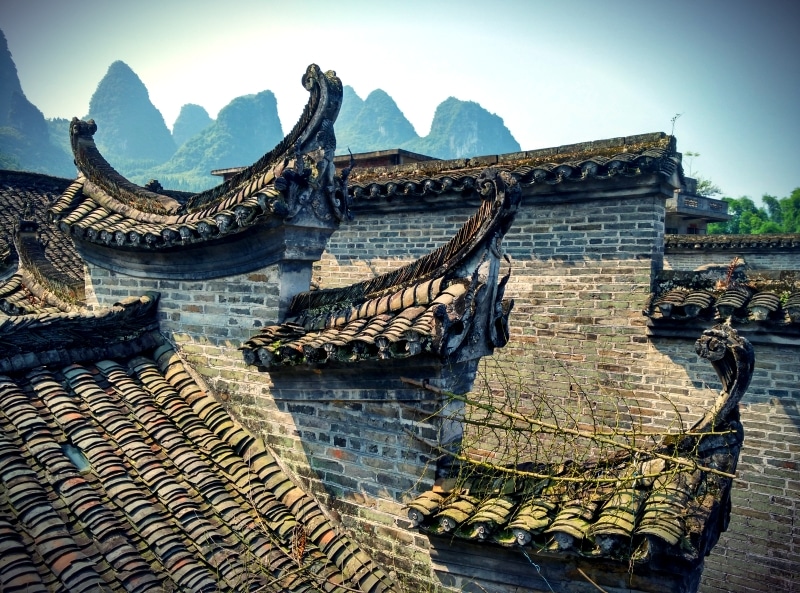 Xingping Fishing Village Rooftops