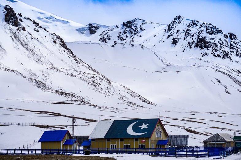 Khunjerab Pass on the Pakistan China border