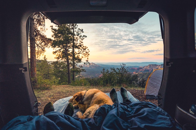 Finding the right spot while camping alone